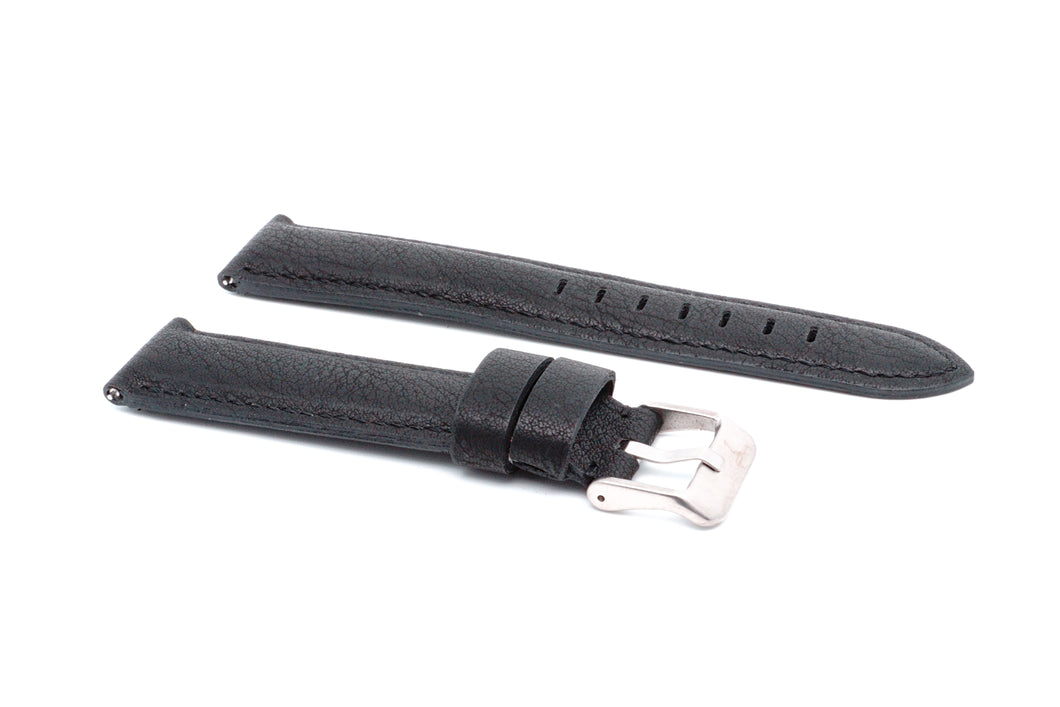 20mm Quick Release Vegan Leather Strap - Black