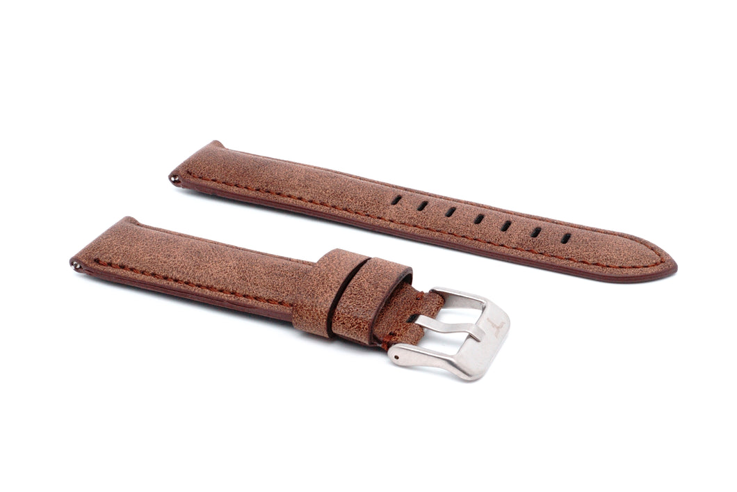 20mm Quick Release Vegan Leather Strap - Brown